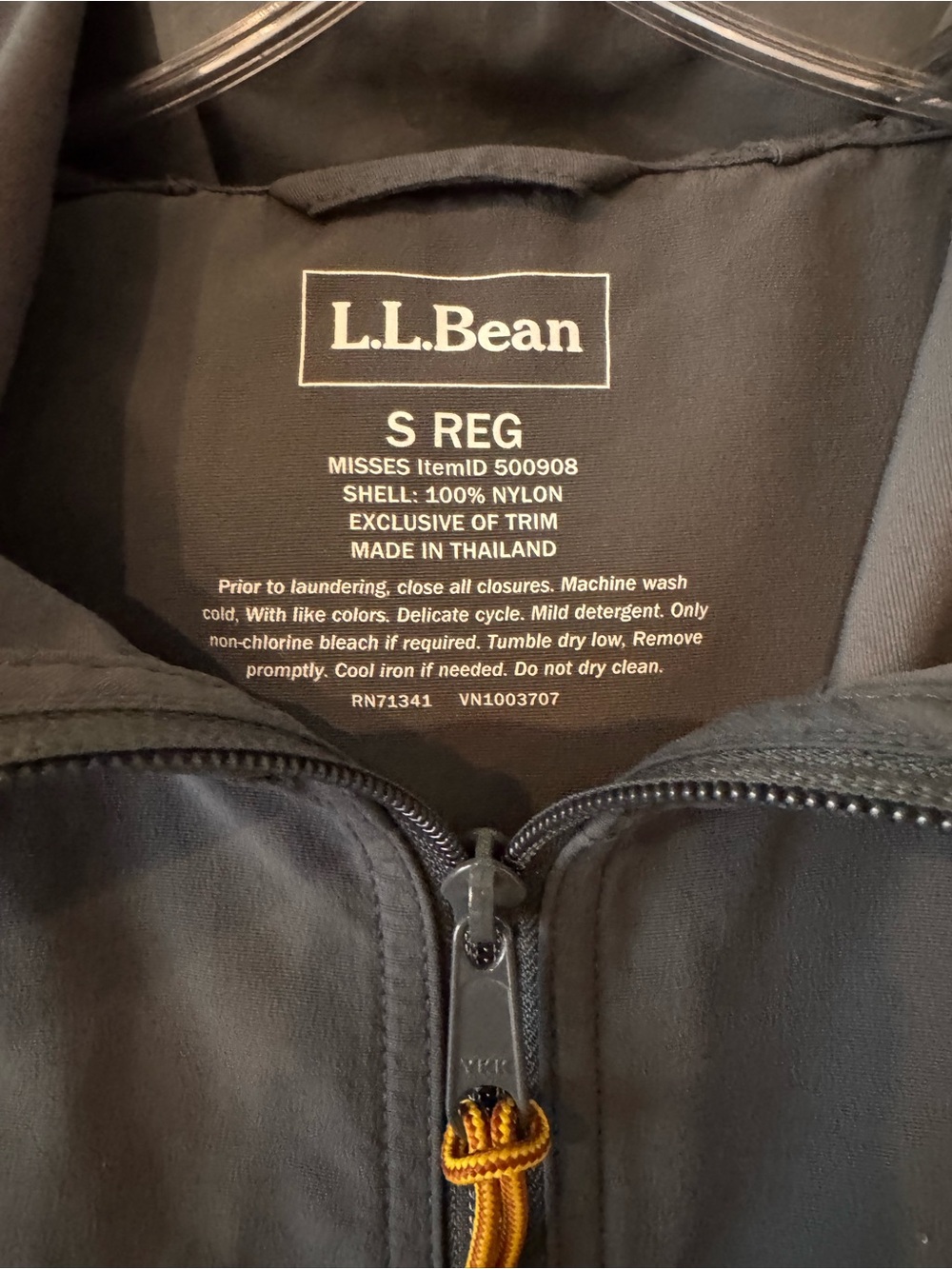 L.L.Bean Mountain Classic Anorak Jacket Slate Aqua Colorblock Pullover Women’s S - Picture 6 of 6